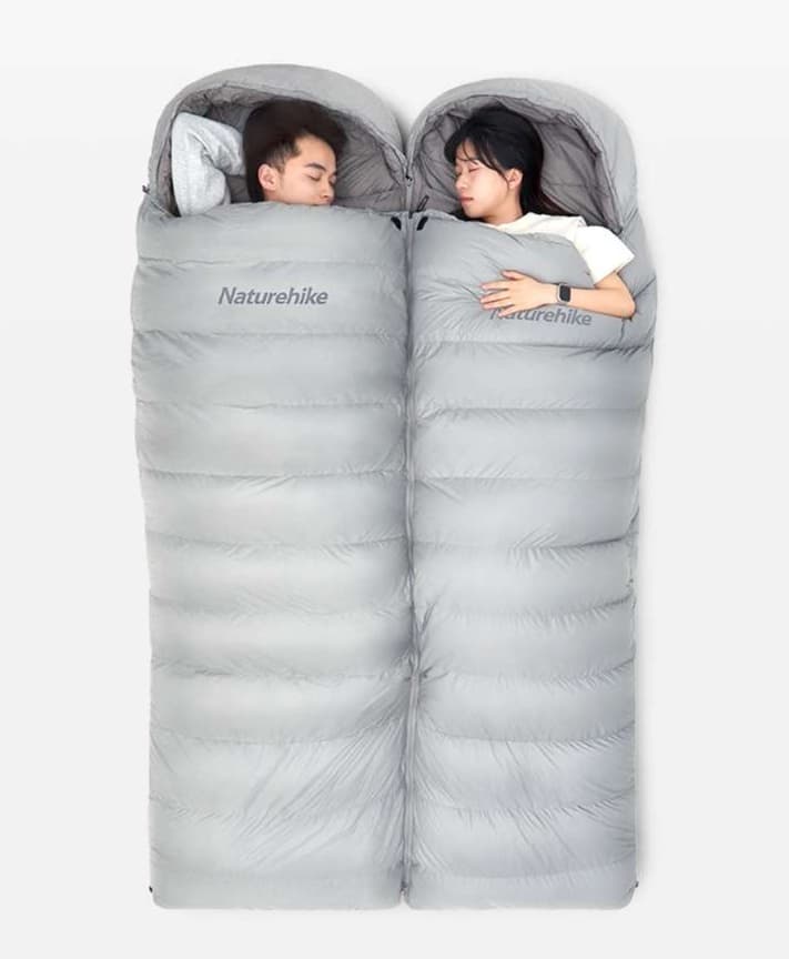 シュラフ 高性能羽毛寝袋 快適睡眠キャンプ用
