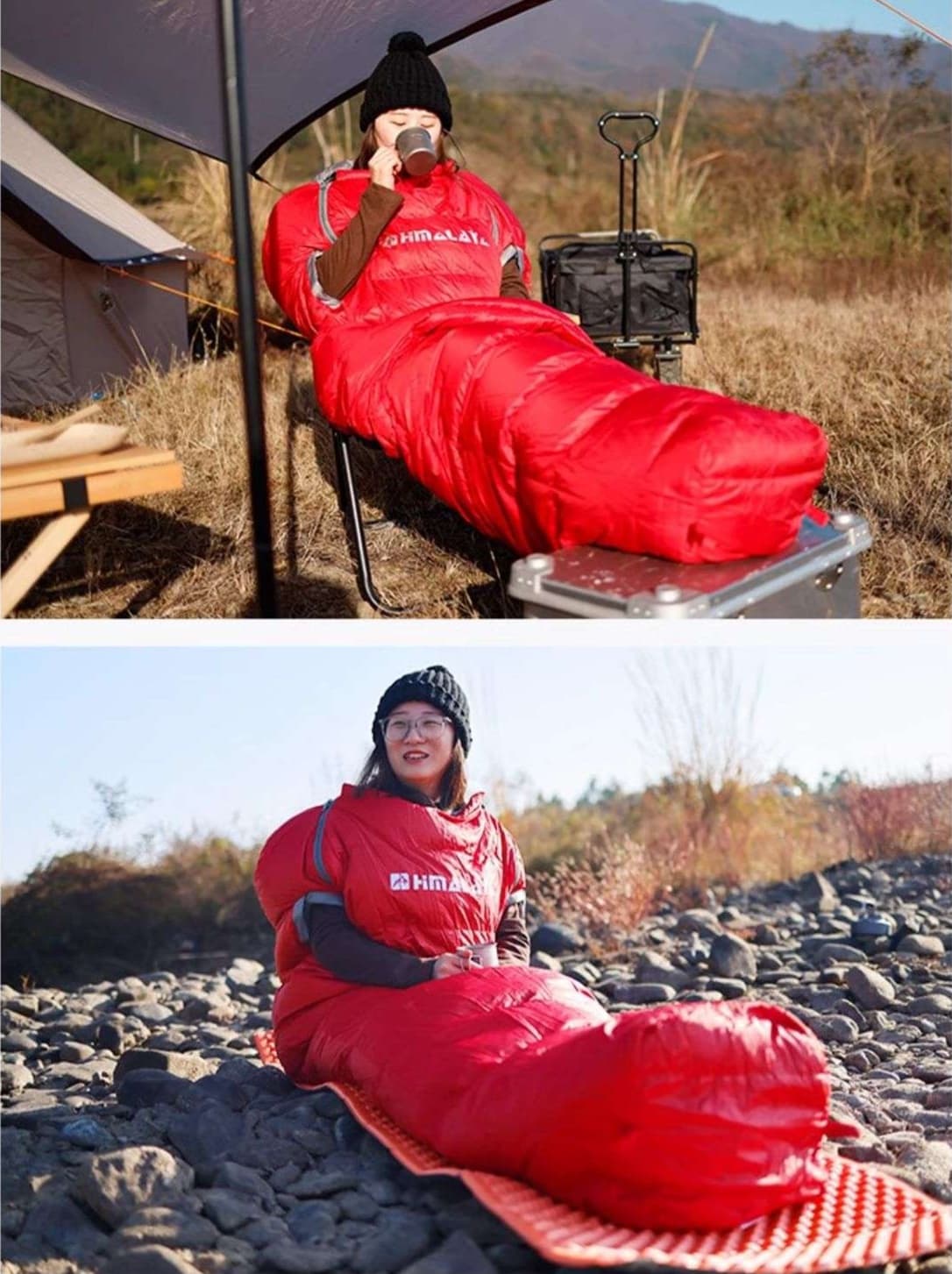 シュラフ 山岳探検家のマミー型寝袋