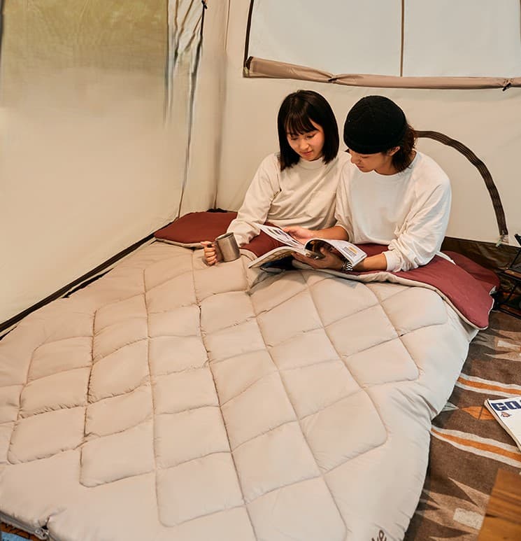 寝袋 快適連結キャンプシュラフ コンパクト