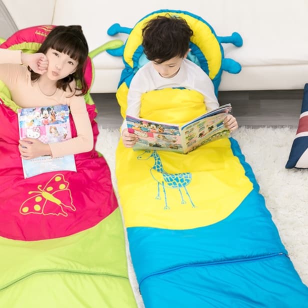 シュラフ 子ども用四季対応まくら付き