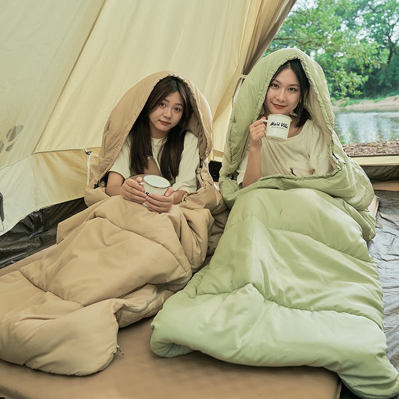 寝袋 極上の眠りを誘う ふんわり暖かシュラフ 冬用